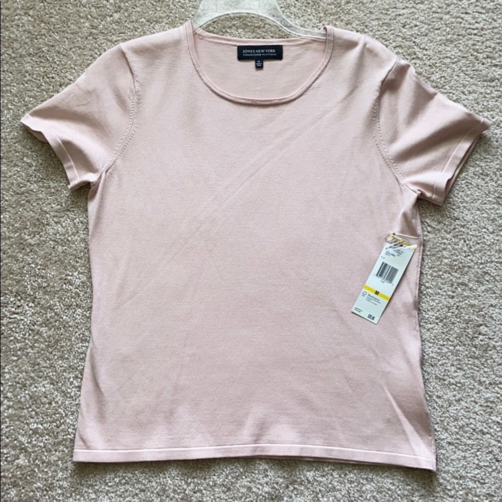 NWT Jones New York Short Sleeve Sweater Blouse